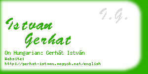 istvan gerhat business card