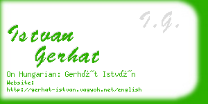 istvan gerhat business card